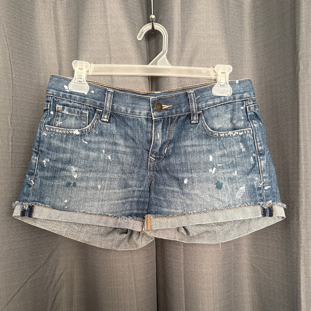 Old Mavy Paint Splatter Jean Shorts